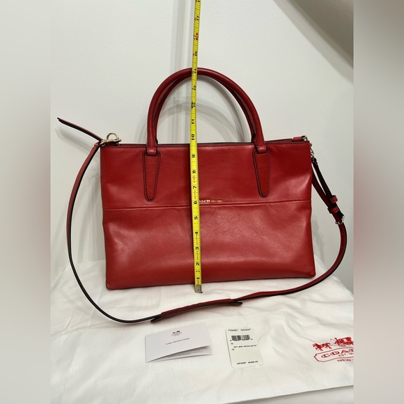 NWT Coach Borough Soft In Nappa 32291 Leather Satchel Rare With Dust Bag - Picture 13 of 16
